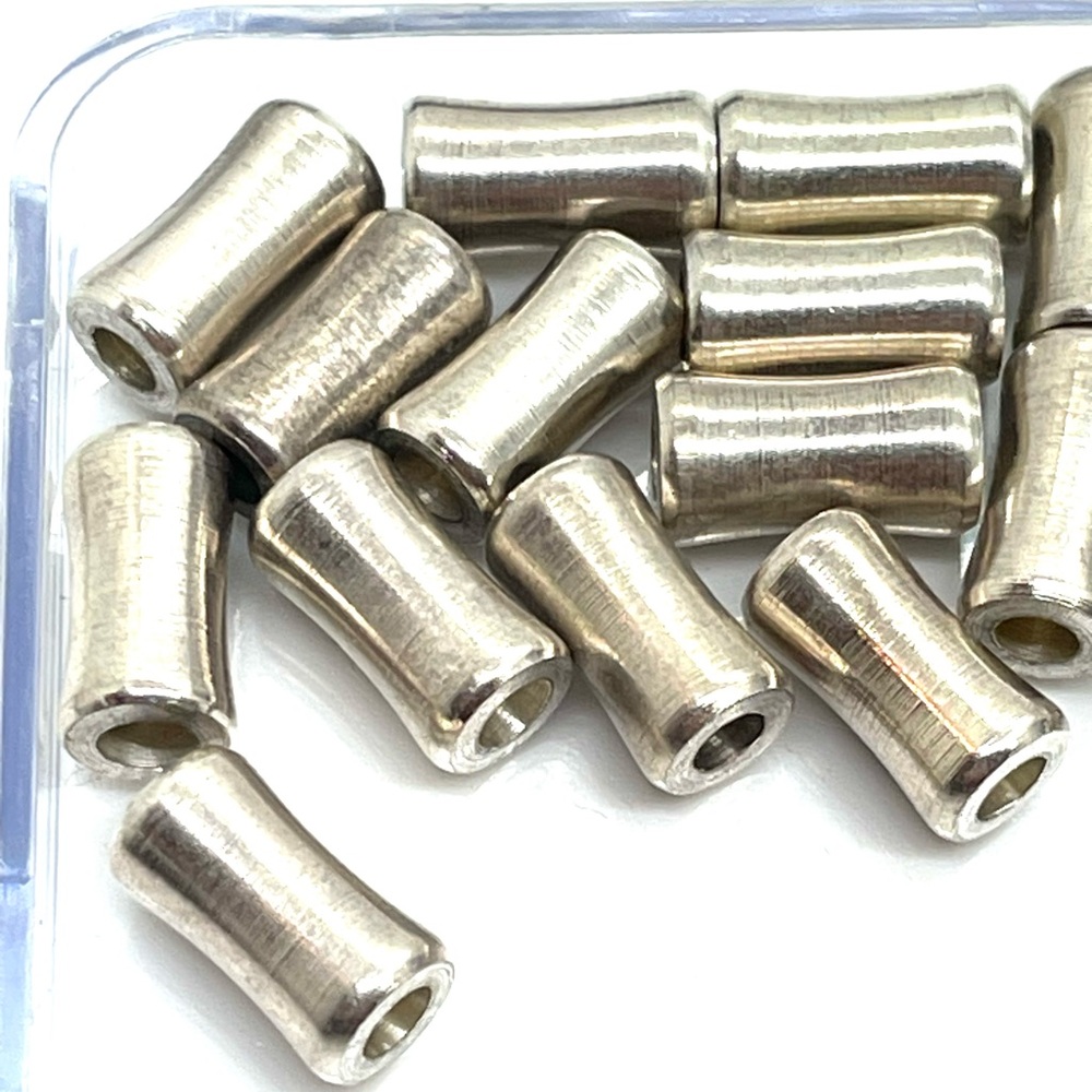 8 Thick Sterling 12mm Pinch Beads